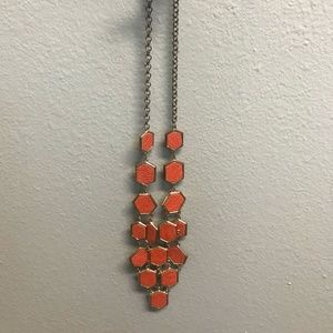 Francesca's Bold Orange & Gold Necklace